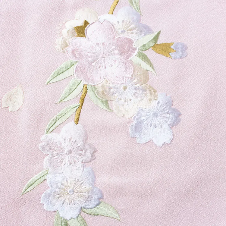 お宮参り女の子 産着レンタル ピンク しだれ桜 1634