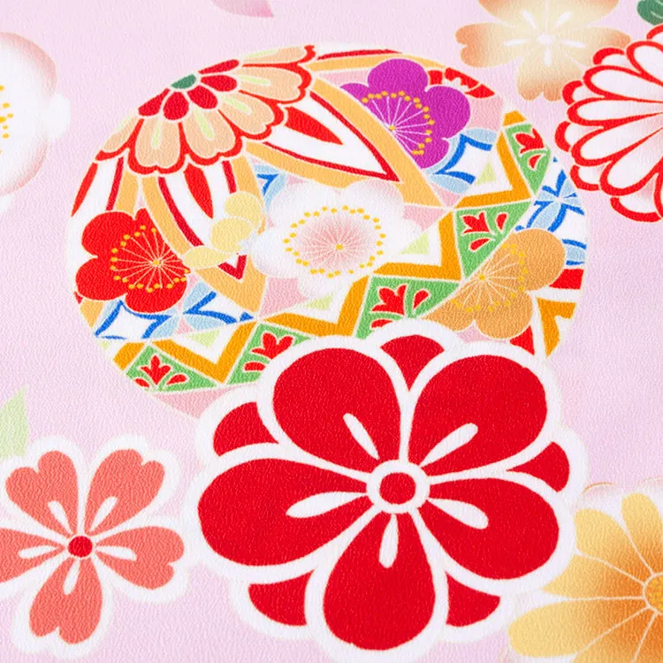 【夏用 単衣】お宮参り女の子 産着レンタル ピンク 鞠と梅 2-42