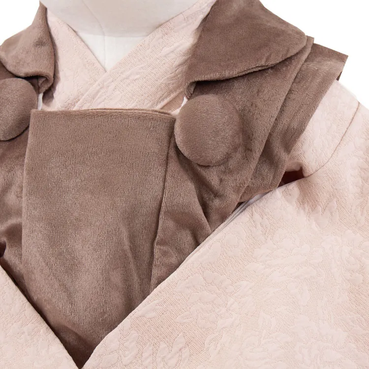 男児ベビー モカブラウン×ベージュ 二部式着物 418