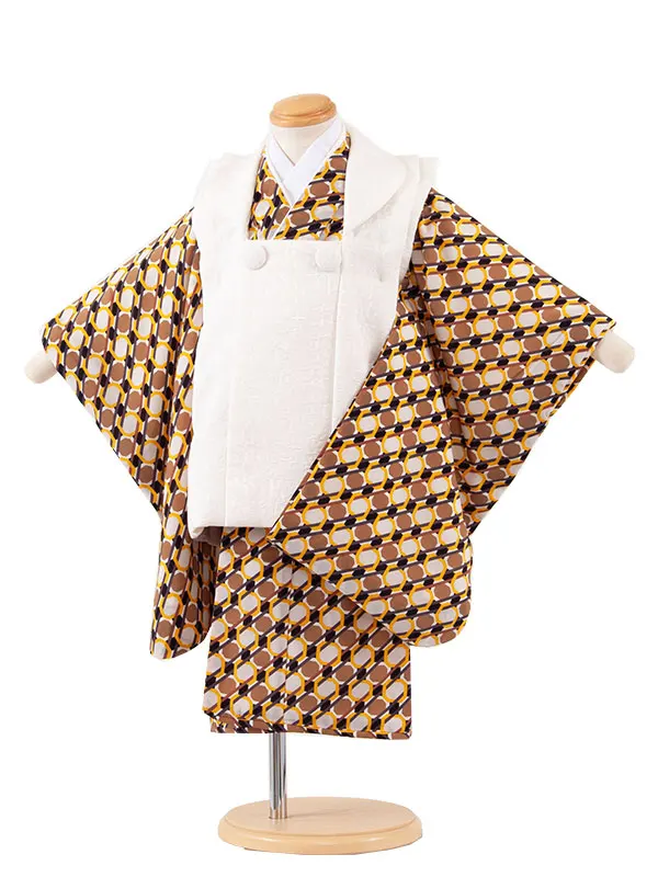 七五三レンタル（2歳男被布）2107 幾何学模様