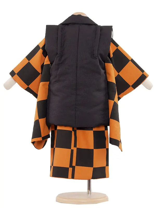 七五三レンタル（2歳男被布）2109　市松