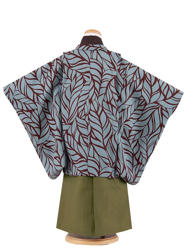 かんたん七五三 （3歳男袴）3276 水色 ブルーリーフ