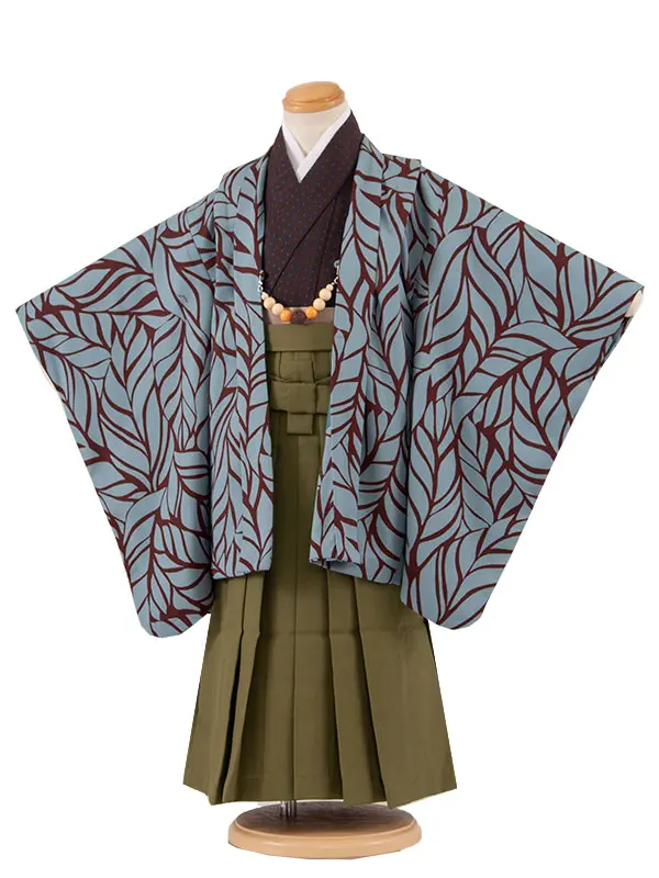 かんたん七五三 （3歳男袴）3276 水色 ブルーリーフ