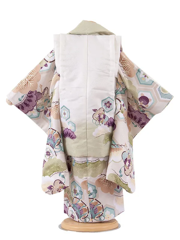 七五三（3歳男児被布）3A09 ベージュ 吉祥文様