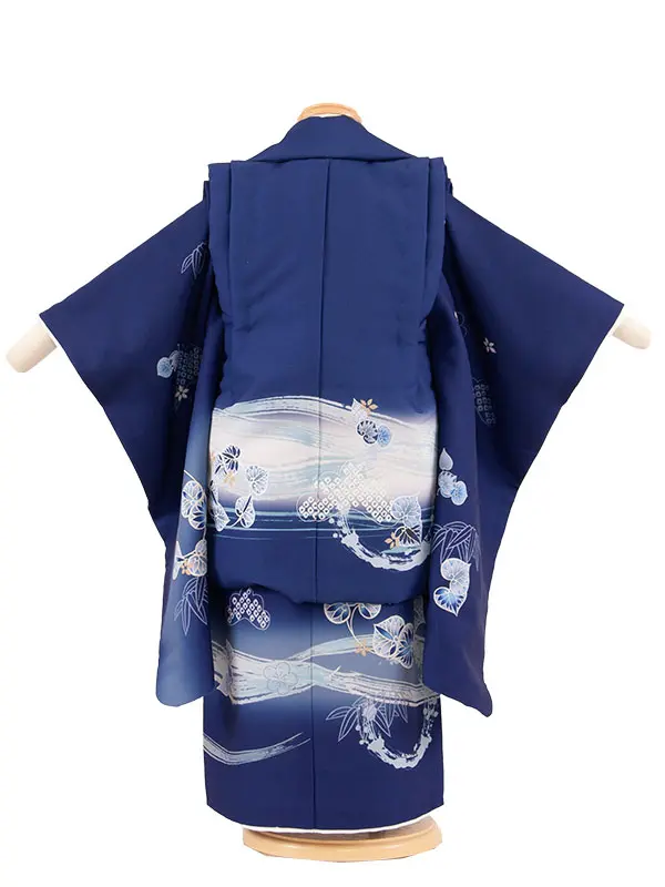七五三レンタル （3歳男児被布）3A40 ネイビーブルー 葵