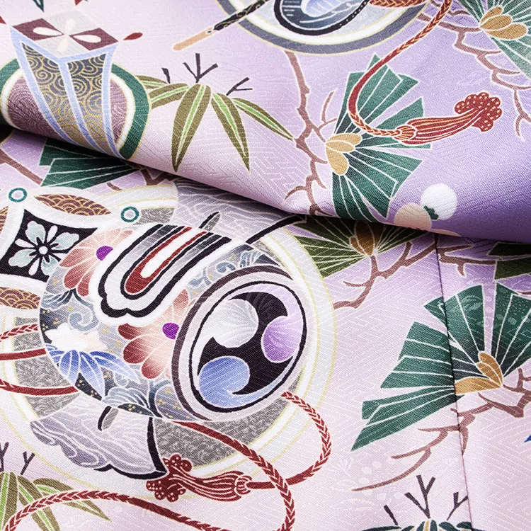 七五三レンタル （3歳男児被布）3A48 えんじ×ラベンダーぼかし犬張り子松竹梅