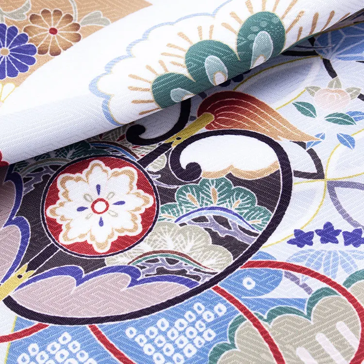 七五三レンタル （3歳男児被布）3A51 青地×白地 兜 吉祥文様