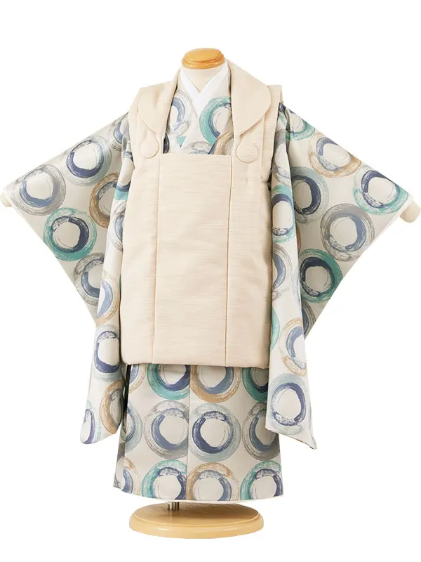 七五三レンタル （3歳男児被布）3A52 ベージュ ポッピンドーナツ