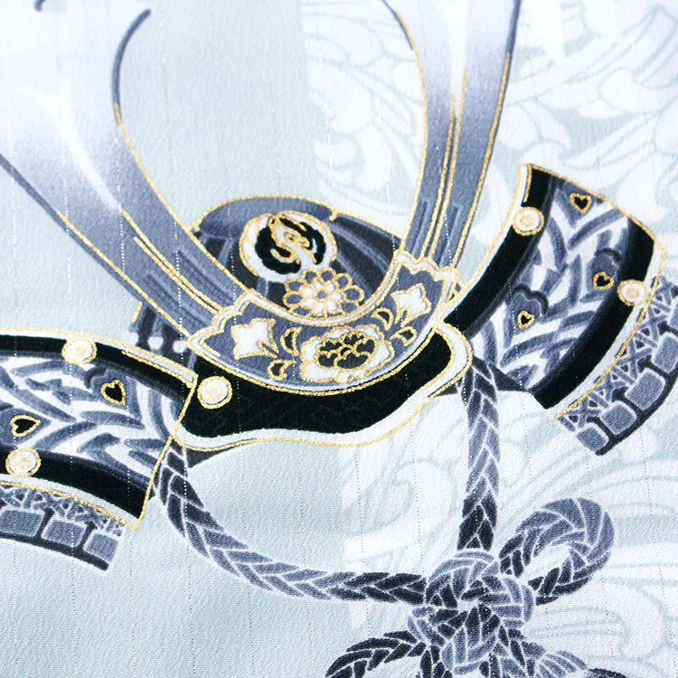 七五三レンタル （3歳男児被布）3A54 ジャパンスタイル 紺×くすみ水色 鷹