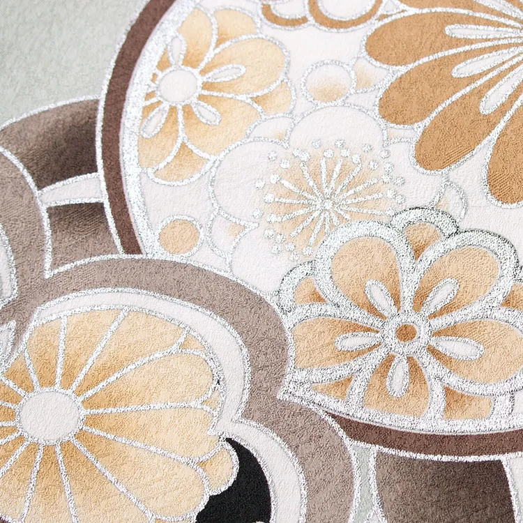 七五三レンタル （3歳男児被布）3A62 黄緑×くすみグリーン 橘桜