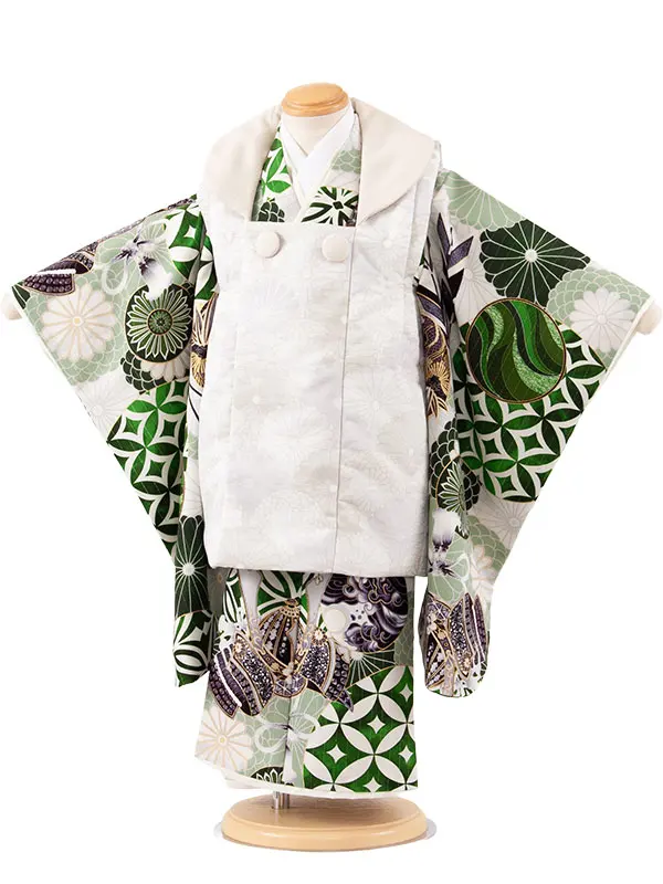 七五三レンタル （3歳男児被布）3A96 JAPANSTYLE 兜 矢羽根