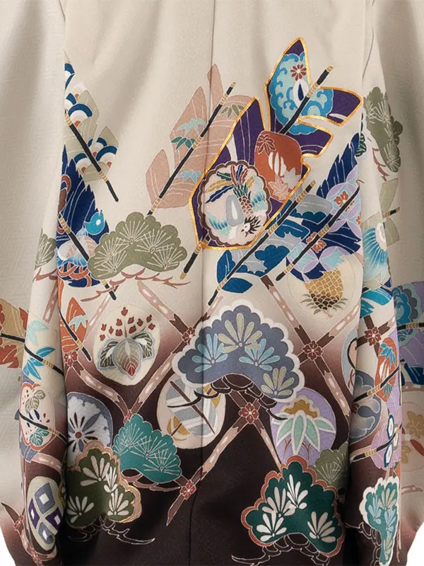 かんたん七五三 （5歳男袴）5724 白地　矢羽根