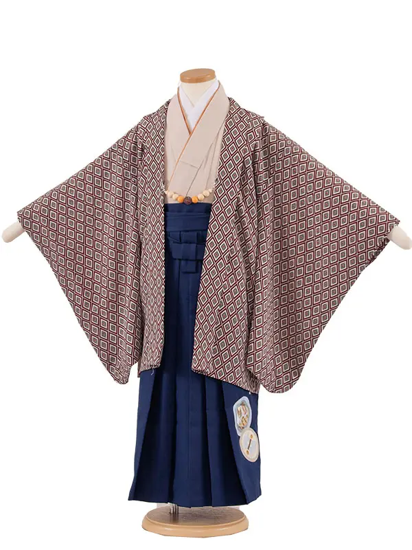 かんたん七五三 （5歳男袴）5748 幾何学模様