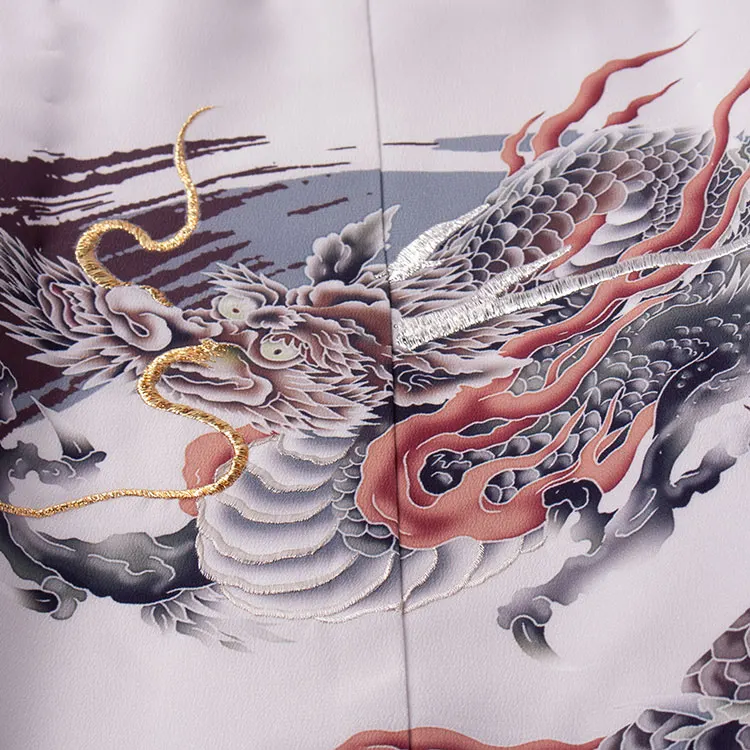 かんたん七五三 （5歳男袴）5753 白地 龍 雲
