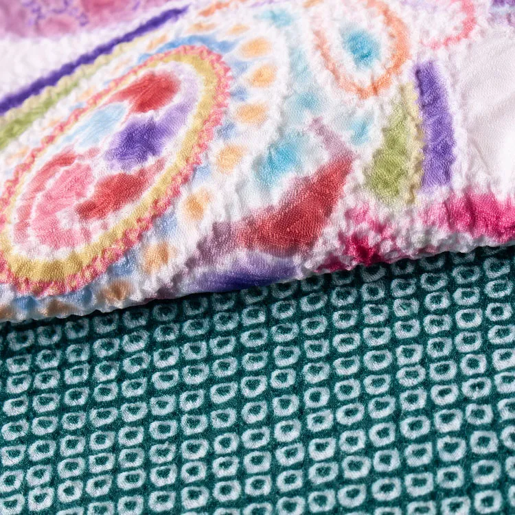 かんたん七五三 （5歳,6歳男袴）5773 緑 しぼり 鷹刺繍