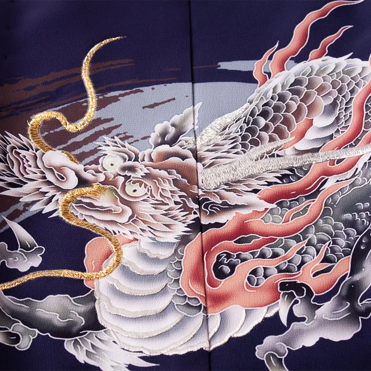かんたん七五三 （5歳男袴）5856 深紫 龍 雲