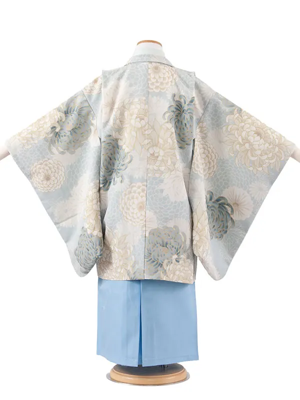 かんたん七五三 （5歳男袴）5859 くすみミント 菊