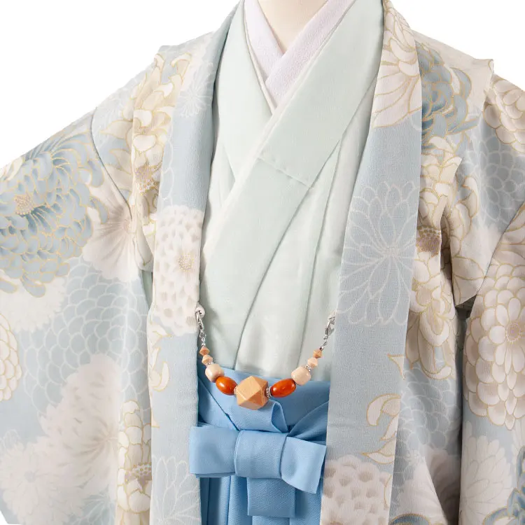 かんたん七五三 （5歳男袴）5859 くすみミント 菊