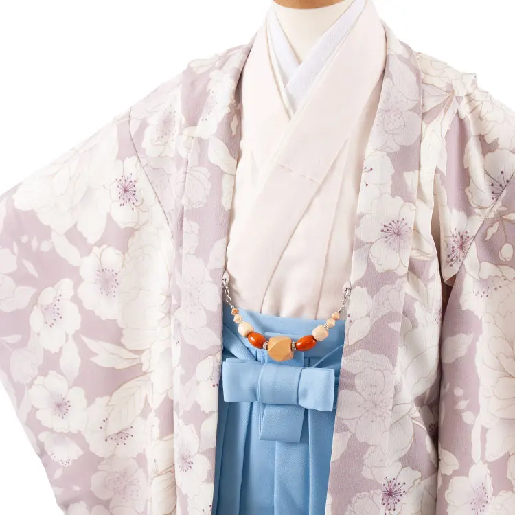 かんたん七五三 （5歳男袴）5860 くすみピンク 牡丹
