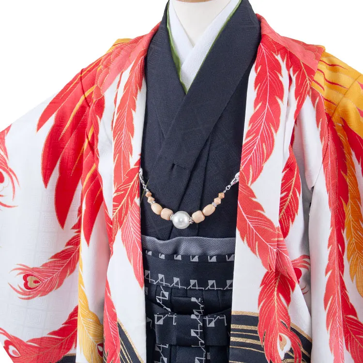 かんたん七五三 （5歳男袴）5874 白地 鳳凰