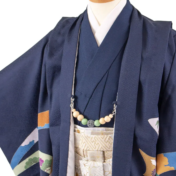 かんたん七五三 （5歳男袴）5882 紺地 束ね熨斗