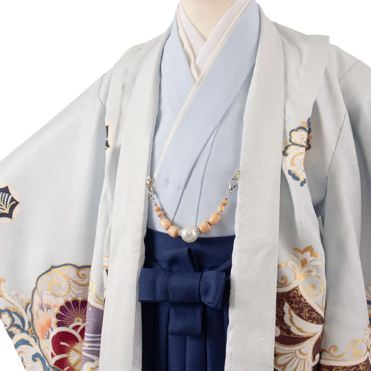 かんたん七五三 （5歳男袴）5896 ペールブルー 鷹に唐花文