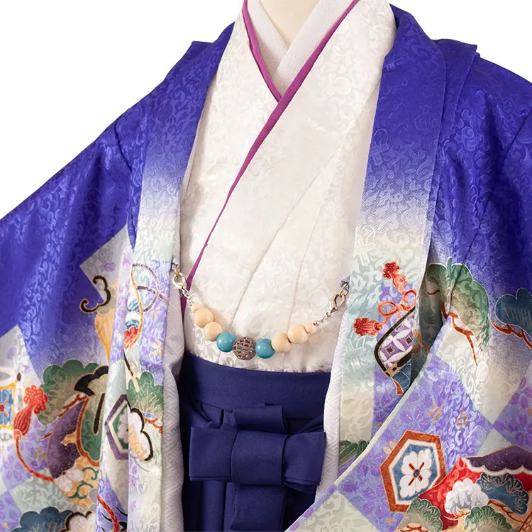 かんたん七五三 （5歳男袴）5965 青地 兜 吉祥文様