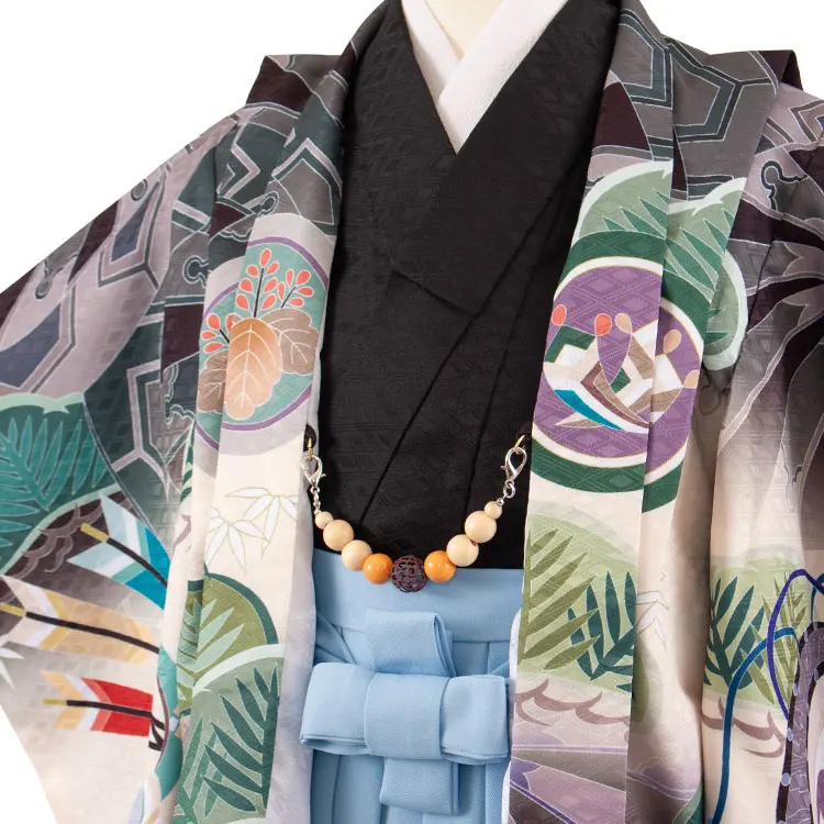 かんたん七五三 （5歳男袴）5980 黒地 刺繍兜