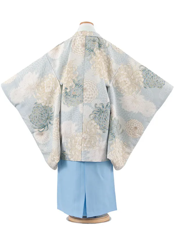 かんたん七五三 （7歳男袴）7156 くすみミント 菊