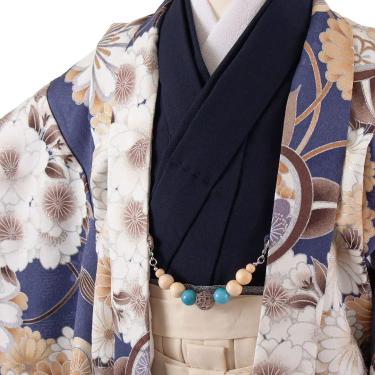 かんたん七五三 （7歳男袴）7161 群青色 橘桜