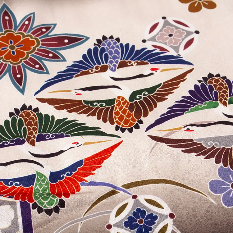 【正絹】かんたん七五三 （7歳,8歳男袴）9005 黒ぼかし 吉祥文様に鷹