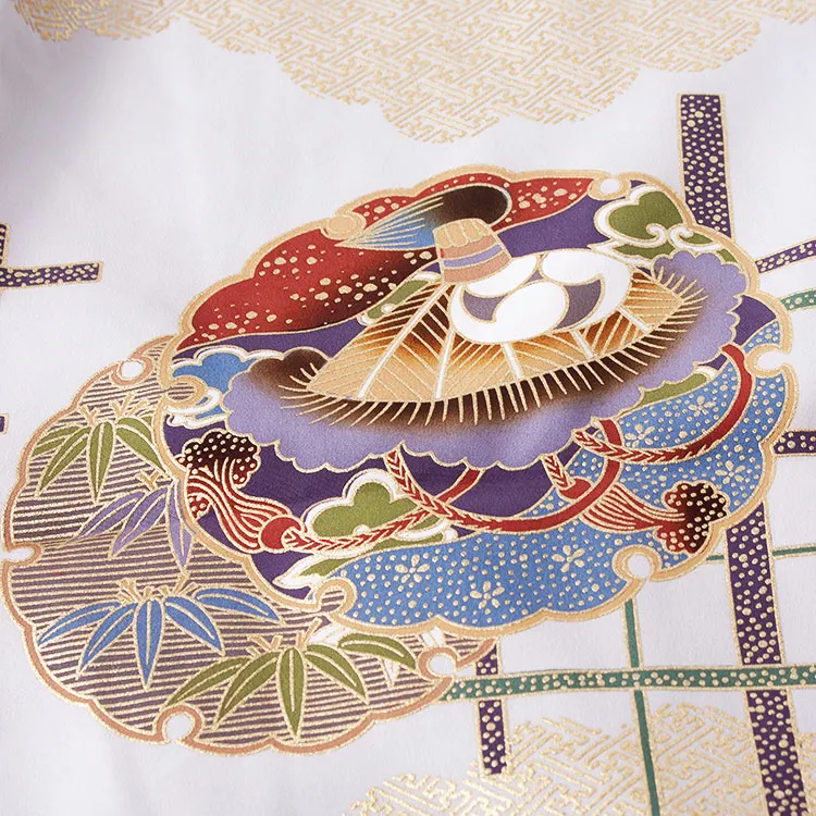 【正絹】かんたん七五三 （7歳,8歳男袴）9007 紺地 兜に龍