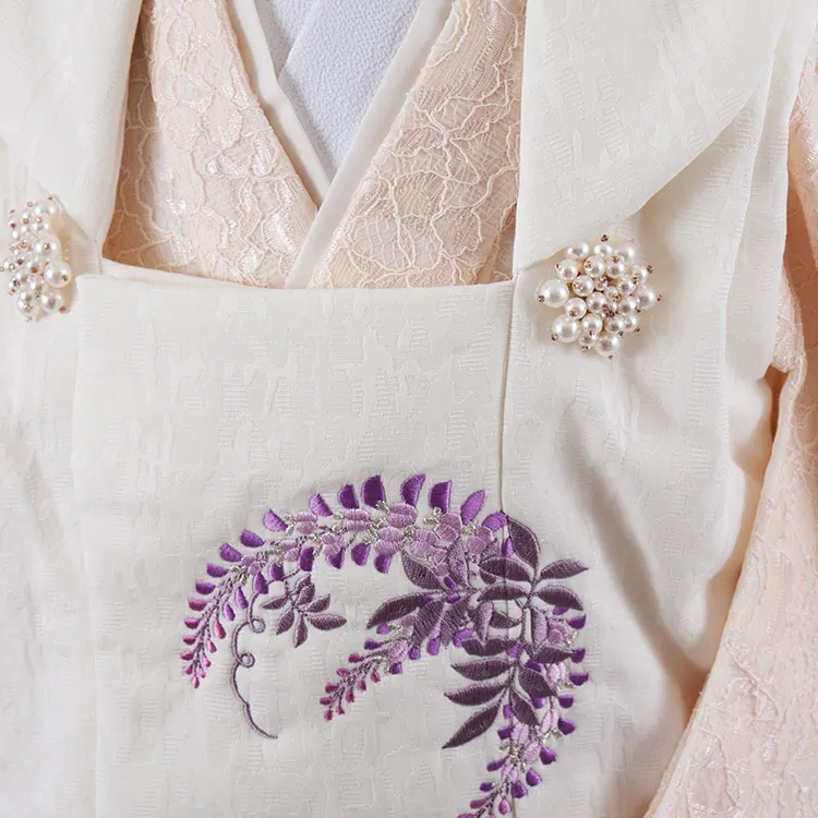 七五三レンタル （2歳女児被布）2218 クリーム×ベージュ