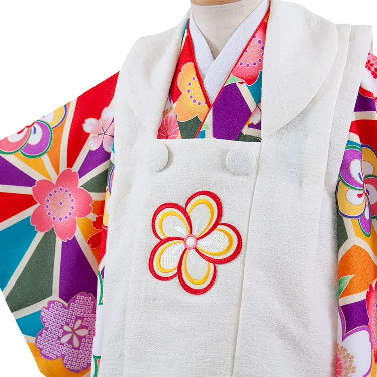 七五三レンタル （2歳女児被布）2227 万華鏡柄 ねじり梅 桜
