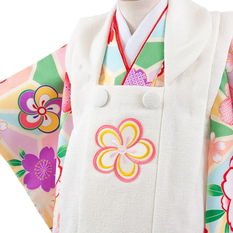 七五三レンタル （2歳女児被布）2228 万華鏡柄 ねじり梅 桜