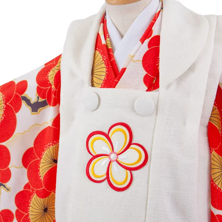 七五三レンタル （2歳女児被布）2234 アイボリー×白 梅