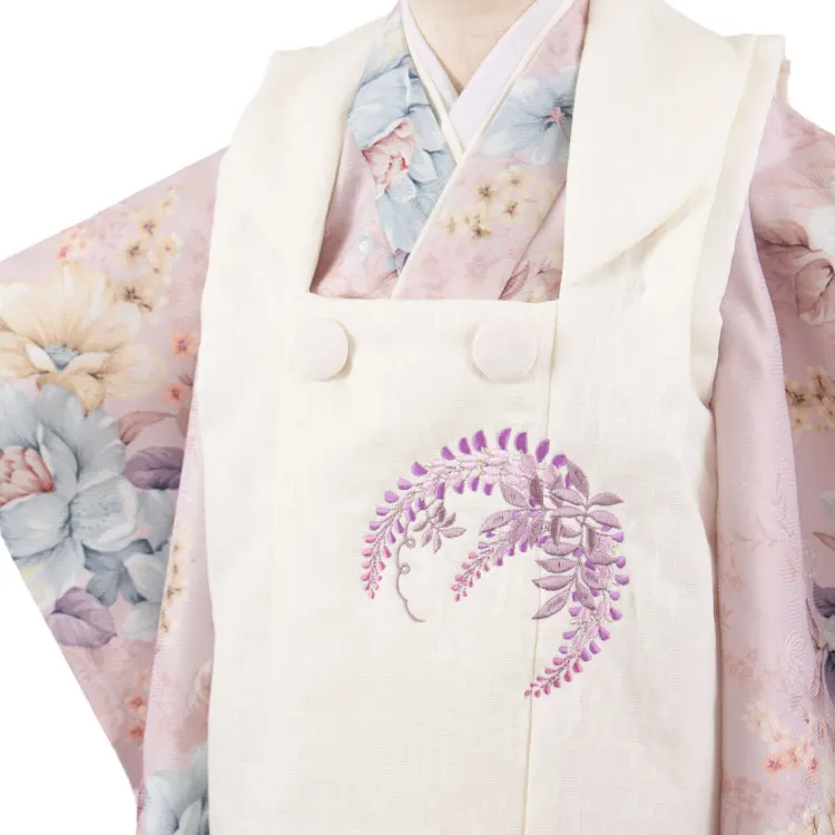 七五三レンタル （2歳女児被布）2238 アイボリー×くすみピンク 牡丹
