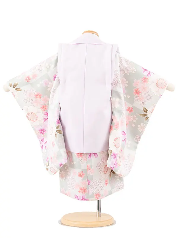 七五三レンタル （2歳女児被布）2243 ライラック×くすみグリーン 桜鞠