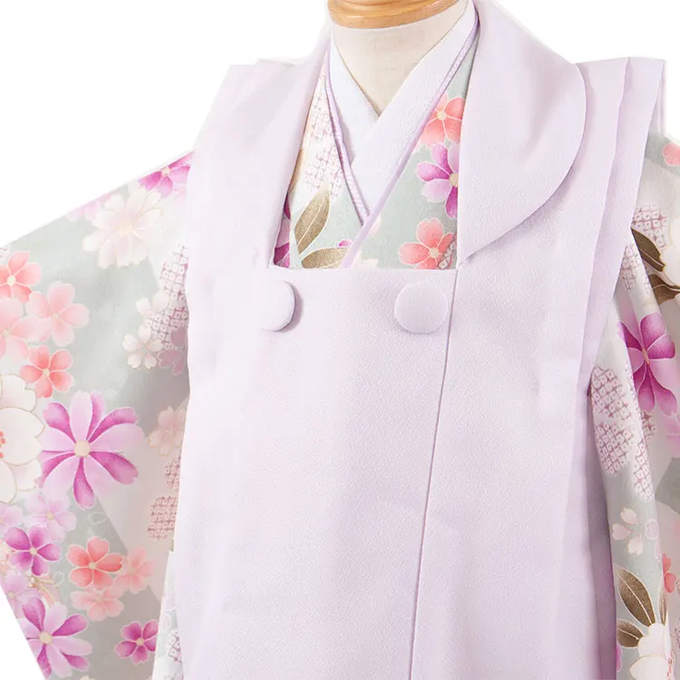 七五三レンタル （2歳女児被布）2243 ライラック×くすみグリーン 桜鞠