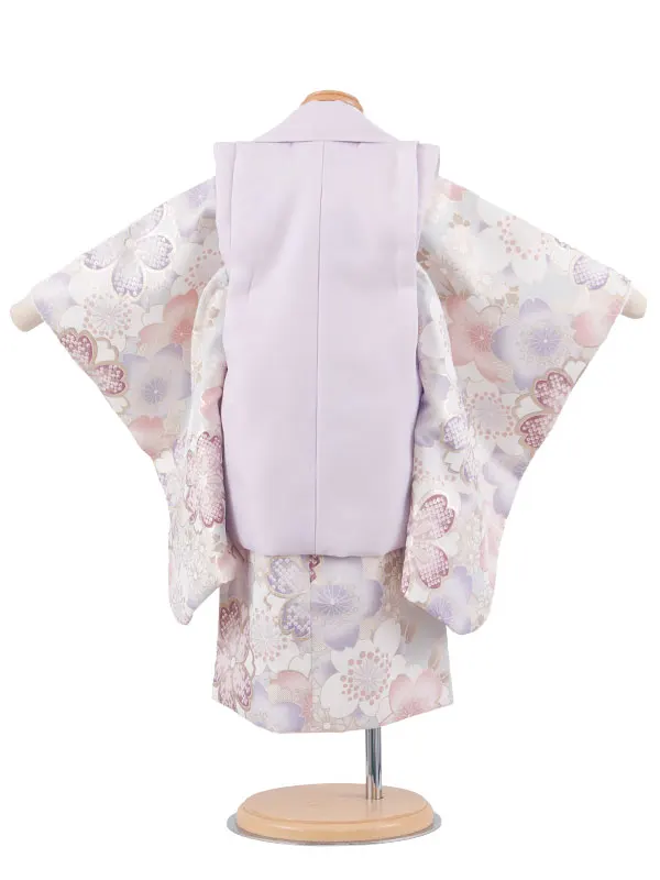 七五三レンタル （2歳女児被布）2249 ライラック×薄水色 桜