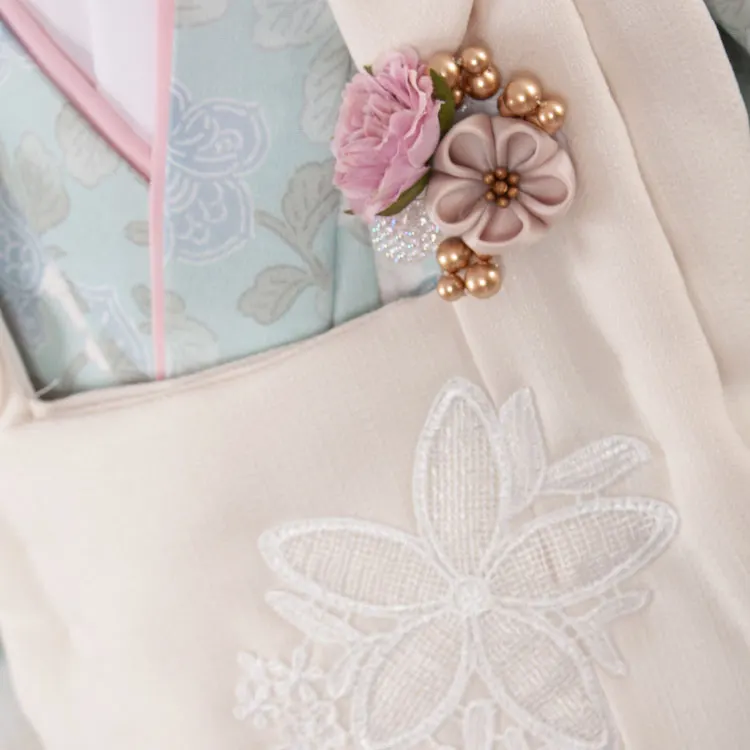 七五三(3歳女児被布) 3446 ミントグリーン花