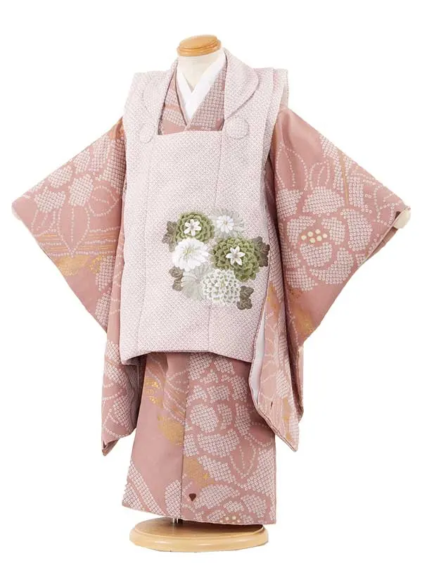 七五三(3歳女児被布) 3500 ラフィネココ くすみピンク　