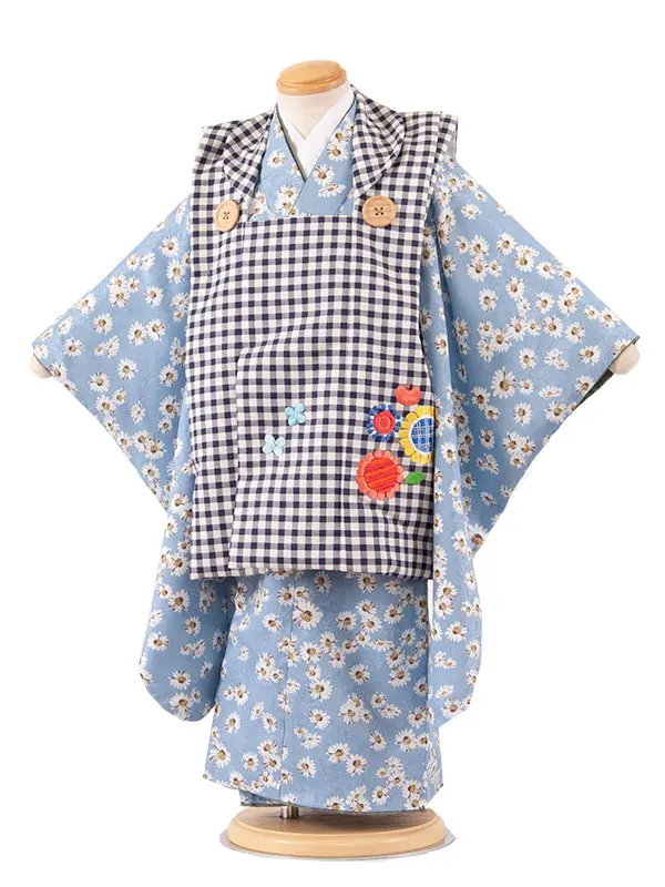 七五三(3歳女児被布) 3541 ラフィネココ 水色