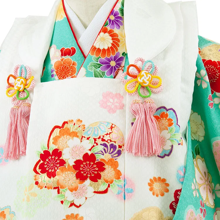 七五三レンタル （3歳女児被布）3568 ミント 和花