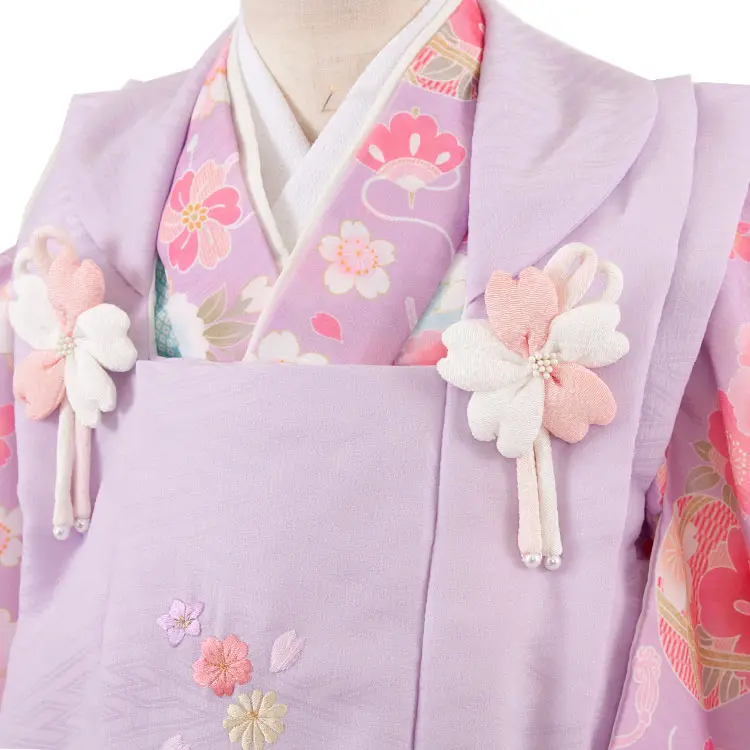 七五三レンタル （3歳女児被布）3571 梅疋田 藤 和花 式部浪漫