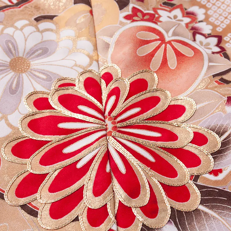 七五三レンタル （3歳女児被布）3583 赤地  豪華絢爛 和花