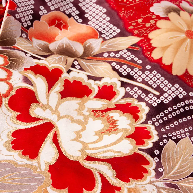 七五三レンタル （3歳女児被布）3583 赤地  豪華絢爛 和花