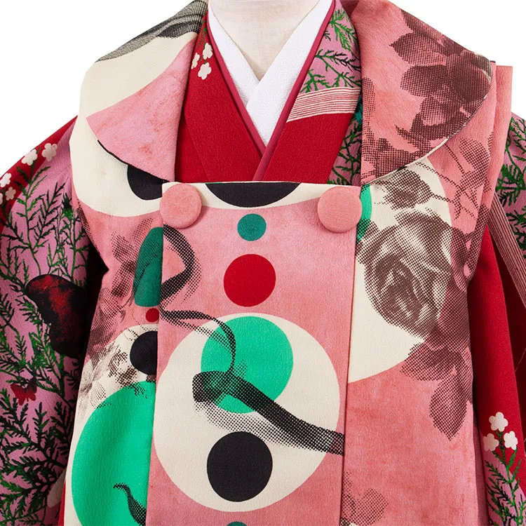 七五三レンタル （3歳女児被布）3602 germer ピンク×ピンク 絵本 蝶