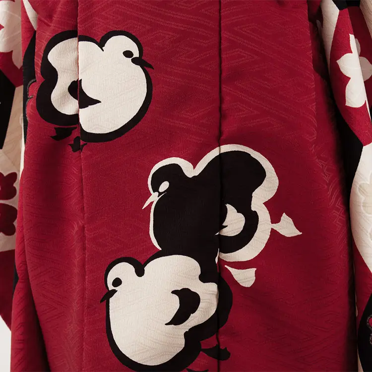 七五三レンタル （3歳女児被布）3605 ﾓﾀﾞﾝｱﾝﾃﾅ ワイン 千鳥 亀甲