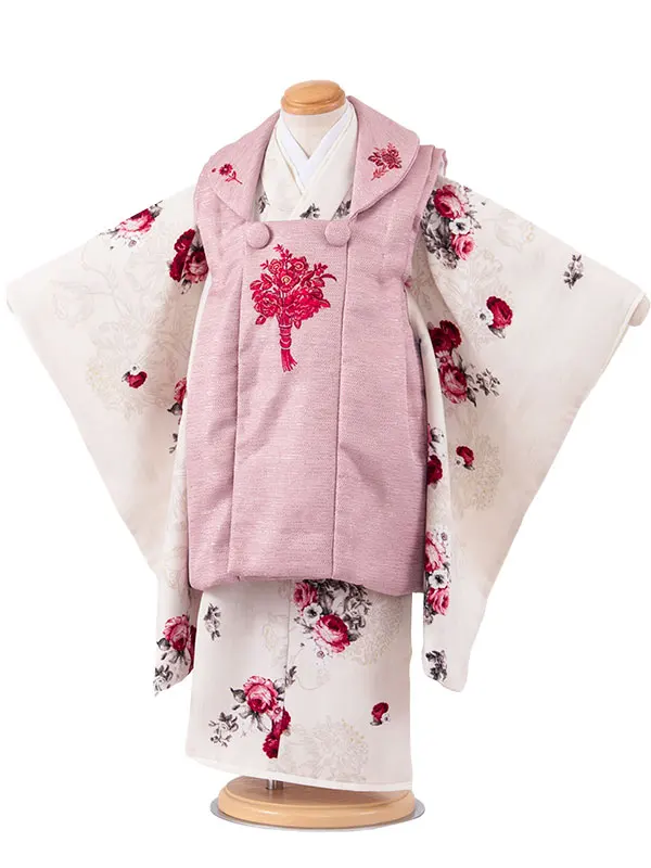 七五三レンタル （3歳女児被布）3618 JILLSTUART ピンク 薔薇